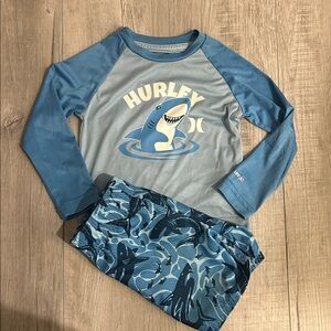 Hurley 2 Piece Rashguard Set, size 2T